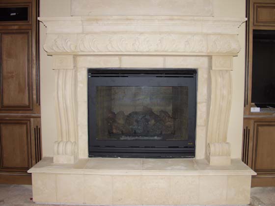 Corbel Counted Leaf Fireplace